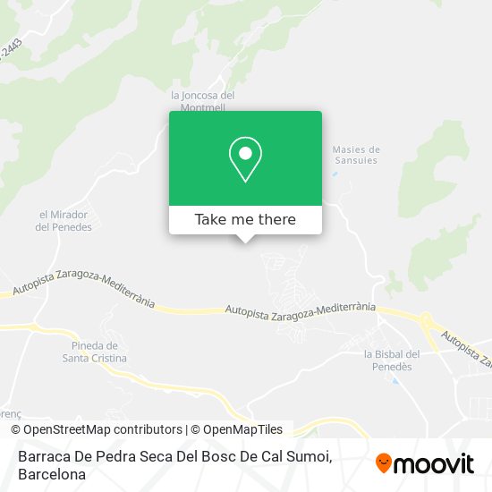 Barraca De Pedra Seca Del Bosc De Cal Sumoi map