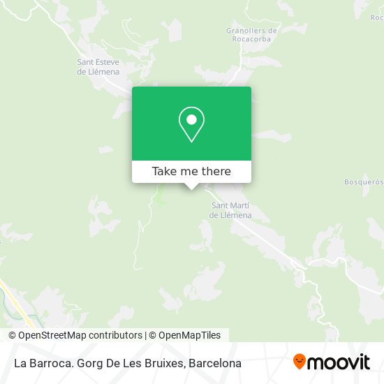 La Barroca. Gorg De Les Bruixes map