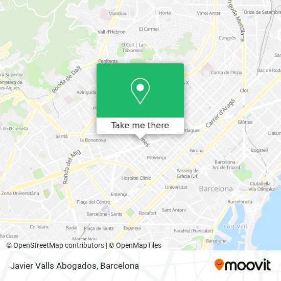 Javier Valls Abogados map