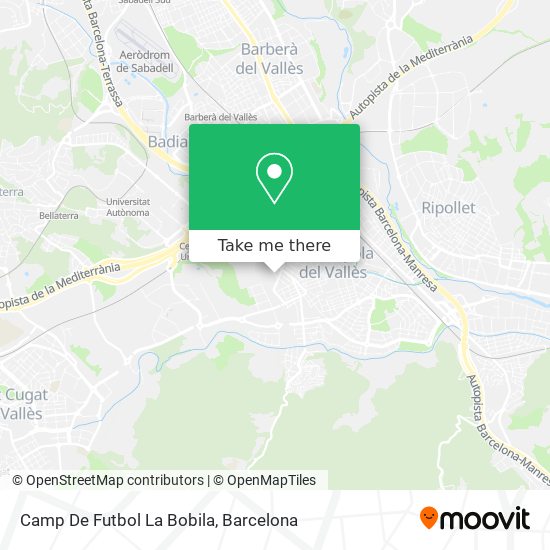 Camp De Futbol La Bobila map