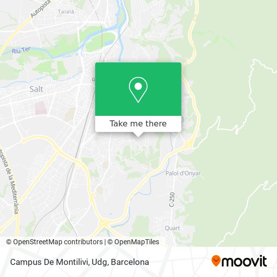 mapa Campus De Montilivi, Udg