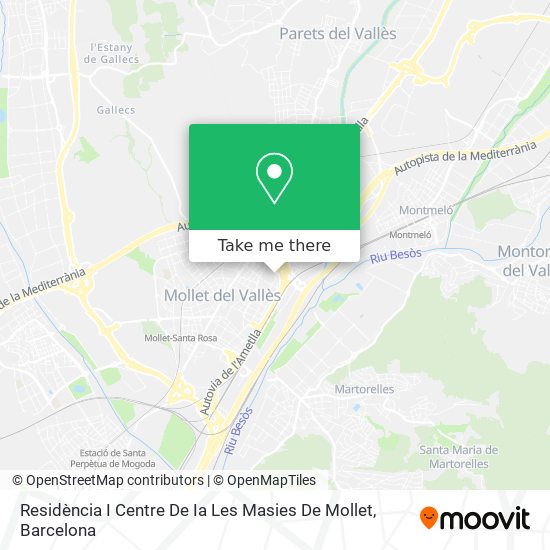 Residència I Centre De Ia Les Masies De Mollet map