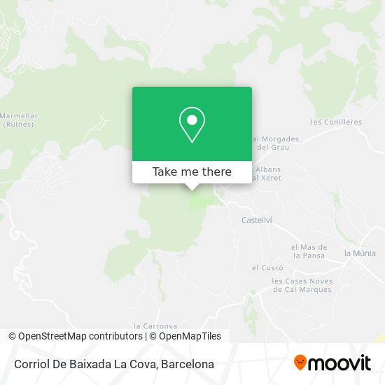 Corriol De Baixada La Cova map