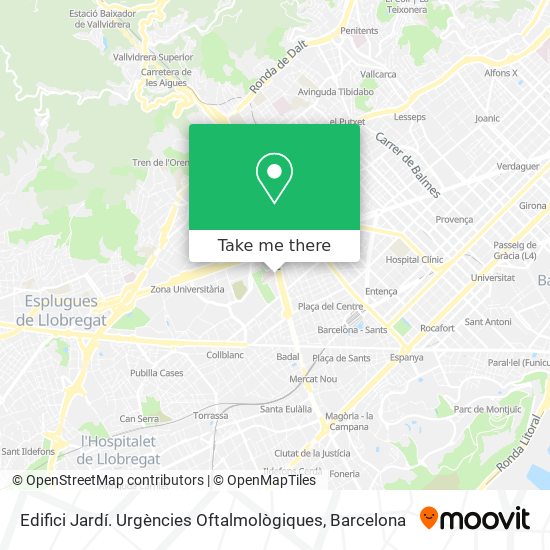 Edifici Jardí. Urgències Oftalmològiques map