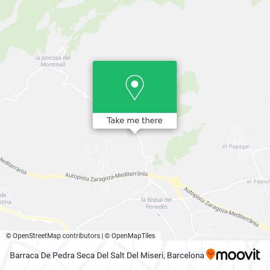 Barraca De Pedra Seca Del Salt Del Miseri map
