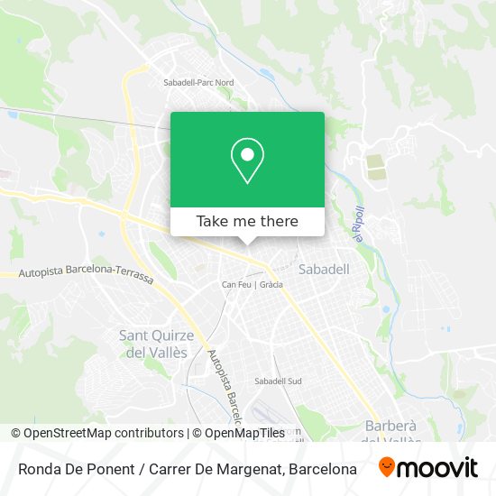 Ronda De Ponent / Carrer De Margenat map