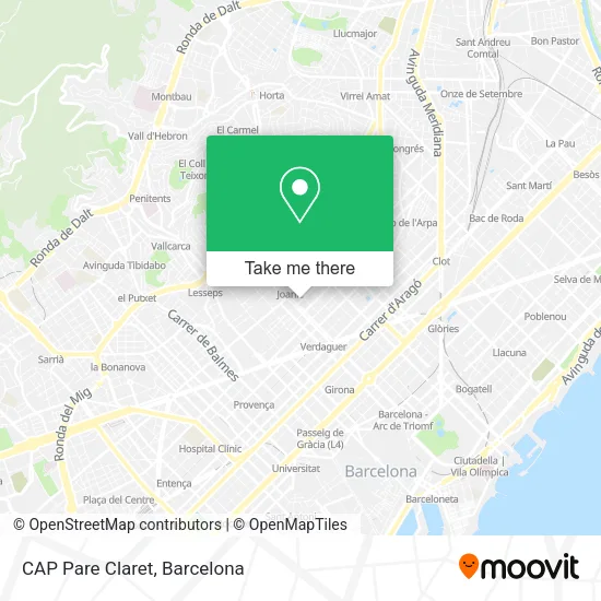 CAP Pare Claret map
