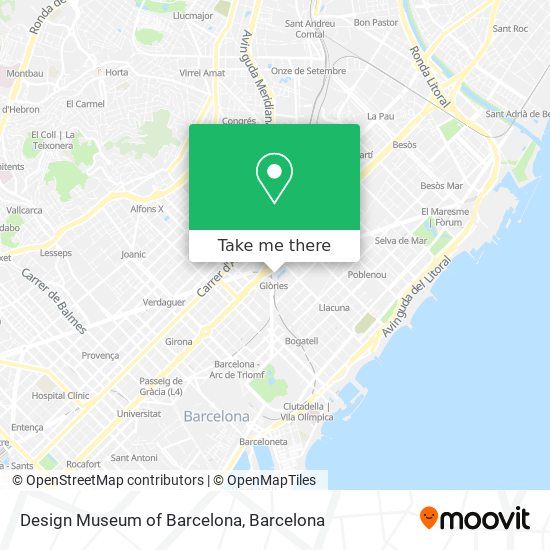 Design Museum of Barcelona map