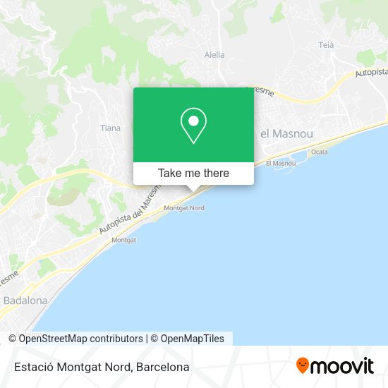 Estació Montgat Nord map