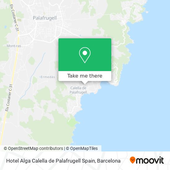 Hotel Alga Calella de Palafrugell Spain map