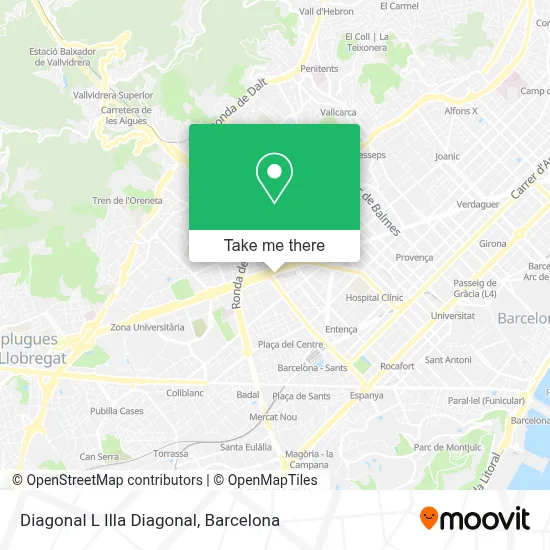 Diagonal L Illa Diagonal map