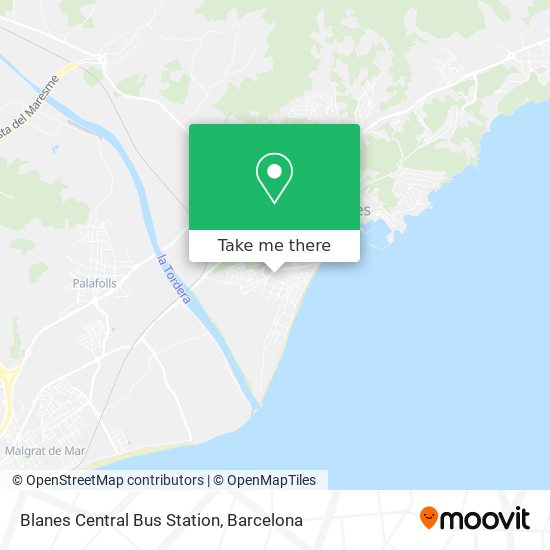 Blanes Central Bus Station map