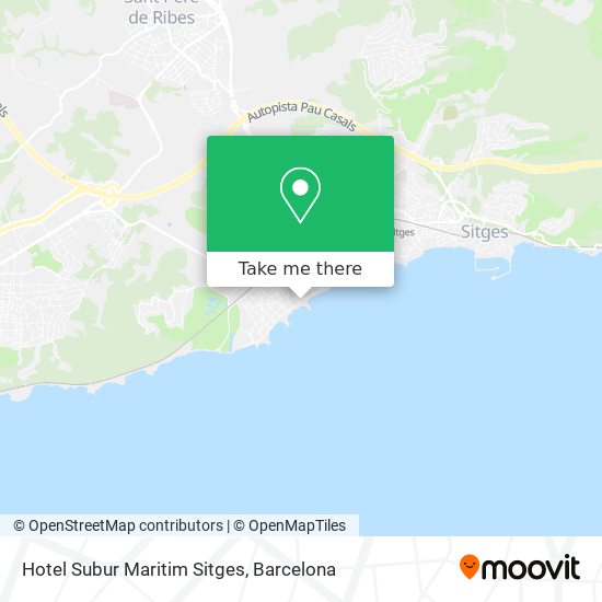 Hotel Subur Maritim Sitges map