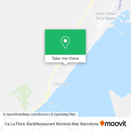 Ca La Flora. Bar&Restaurant Montsià Mar map