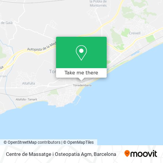 Centre de Massatge i Osteopatia Agm map
