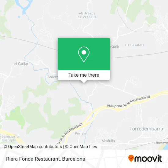 Riera Fonda Restaurant map