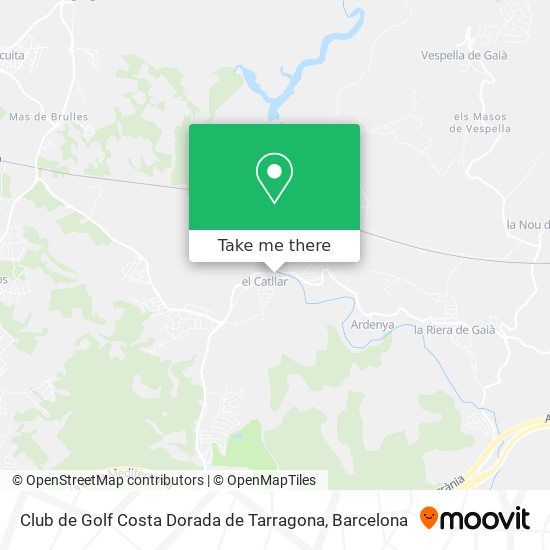 Club de Golf Costa Dorada de Tarragona map