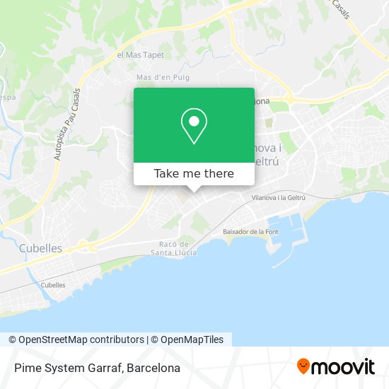 mapa Pime System Garraf