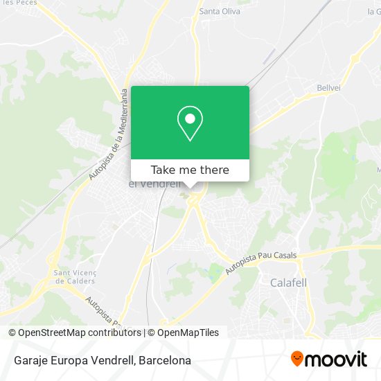 Garaje Europa Vendrell map
