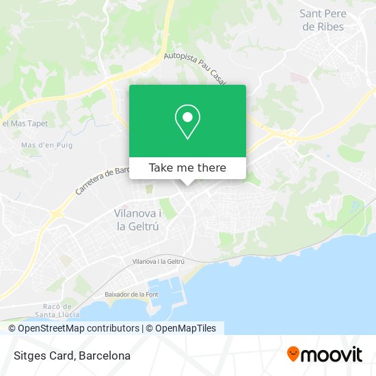 Sitges Card map