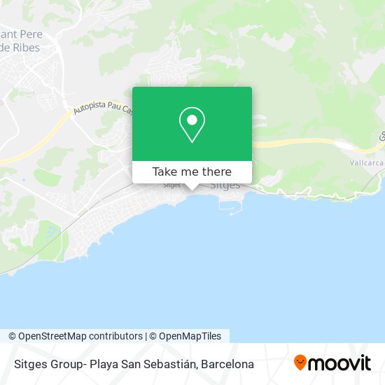 Sitges Group- Playa San Sebastián map
