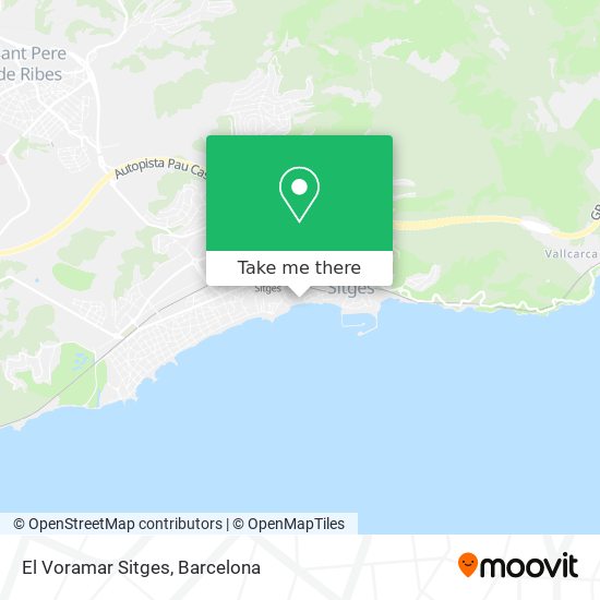 mapa El Voramar Sitges