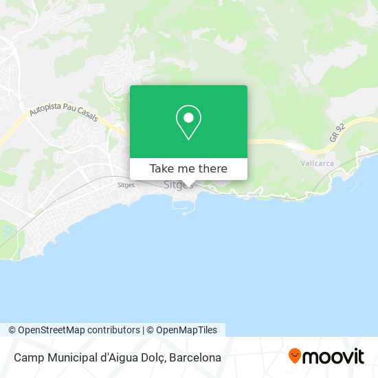 Camp Municipal d'Aigua Dolç map