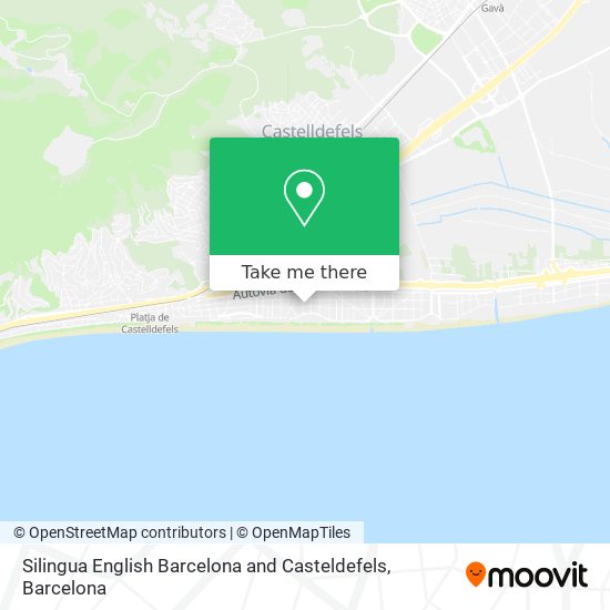 Silingua English Barcelona and Casteldefels map