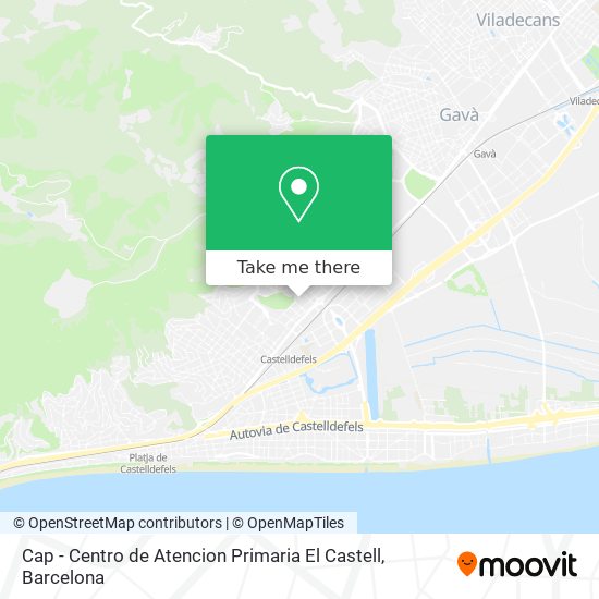 mapa Cap - Centro de Atencion Primaria El Castell