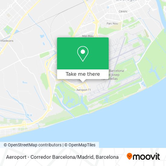 Aeroport - Corredor Barcelona / Madrid map