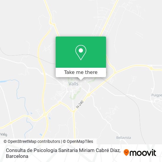 Consulta de Psicología Sanitaria Miriam Cabré Díaz map