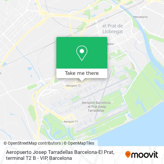 Aeropuerto Josep Tarradellas Barcelona-El Prat, terminal T2 B - VIP map