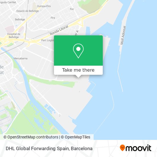 mapa DHL Global Forwarding Spain
