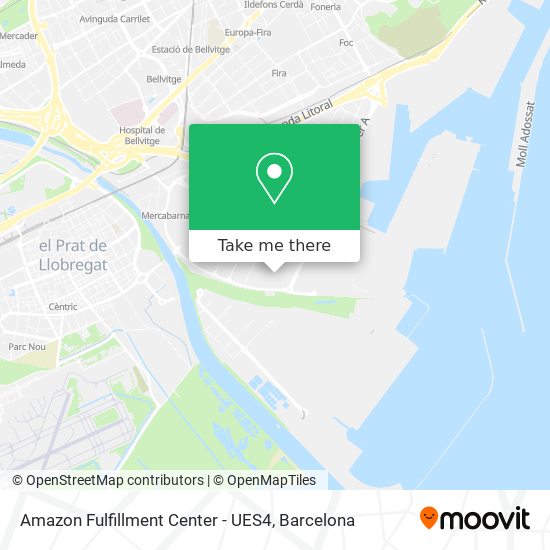 Amazon Fulfillment Center - UES4 map