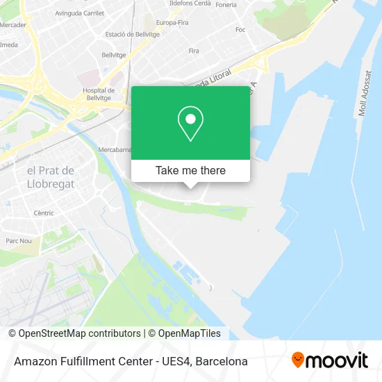 Amazon Fulfillment Center - UES4 map
