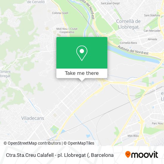 Ctra.Sta.Creu Calafell - pl. Llobregat map