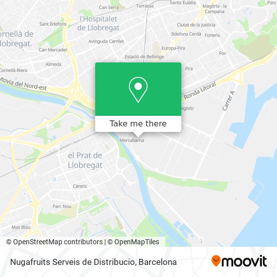 Nugafruits Serveis de Distribucio map