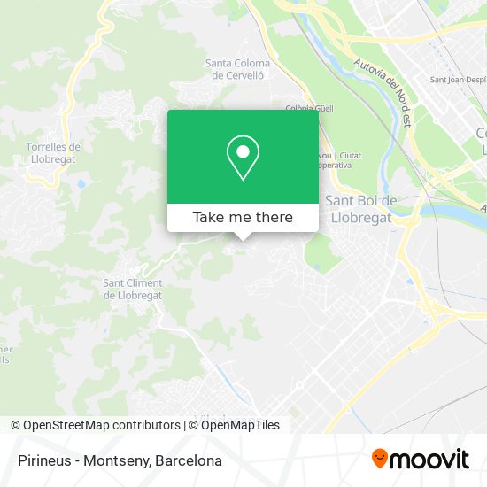 mapa Pirineus - Montseny