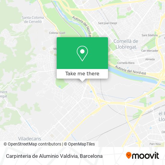 Carpinteria de Aluminio Valdivia map