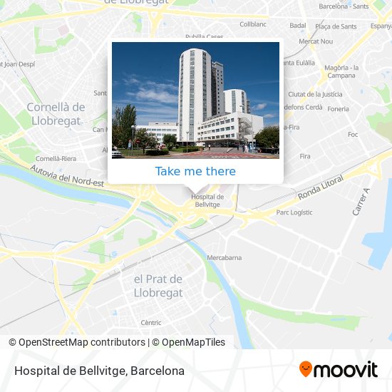 mapa Hospital de Bellvitge