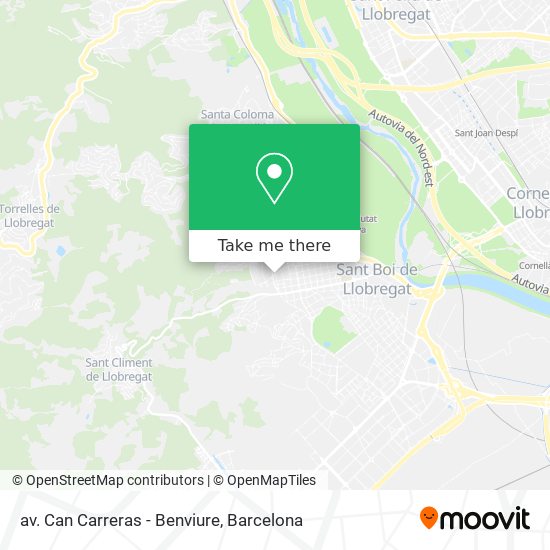av. Can Carreras - Benviure map