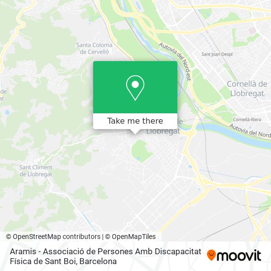 Aramis - Associació de Persones Amb Discapacitat Física de Sant Boi map
