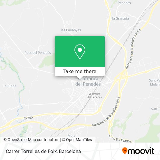 Carrer Torrelles de Foix map