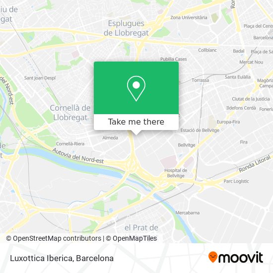 Luxottica Iberica map