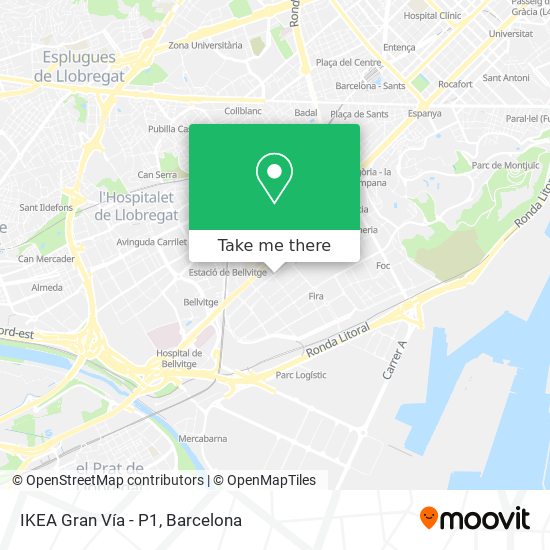 IKEA Gran Vía - P1 map
