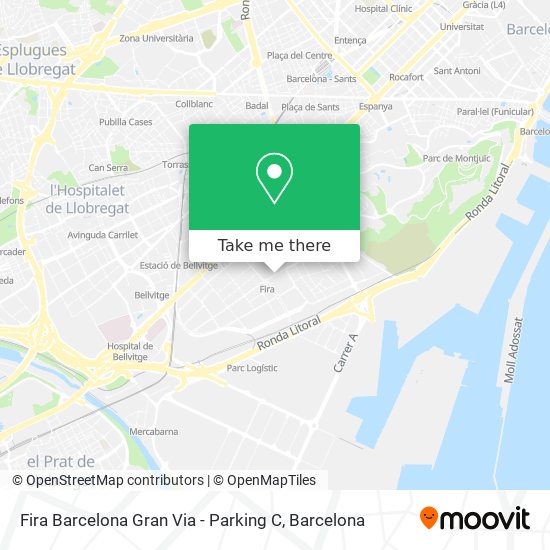 Fira Barcelona Gran Via - Parking C map