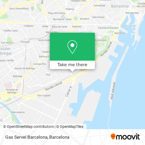Gas Servei Barcelona map