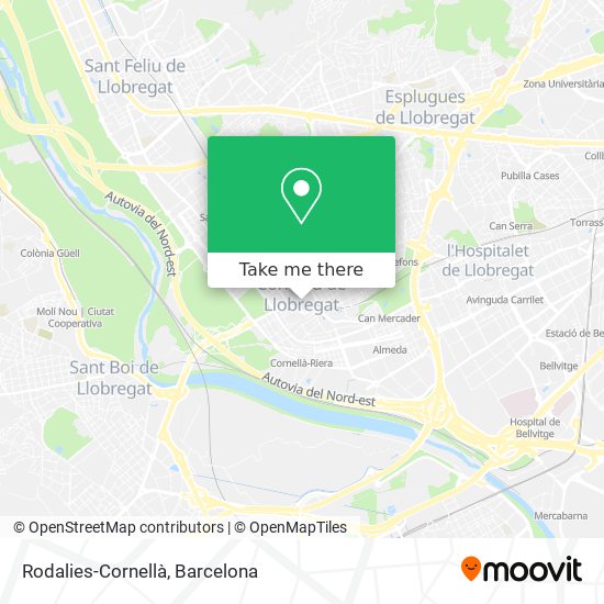 Rodalies-Cornellà map