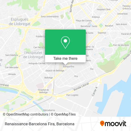 Renaissance-Barcelona Fira map