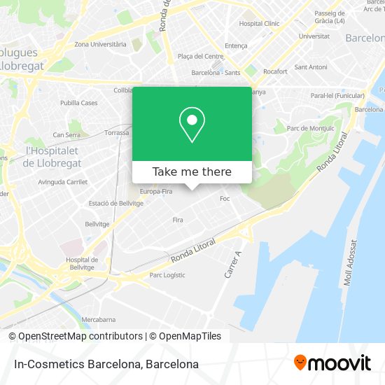 mapa In-Cosmetics Barcelona